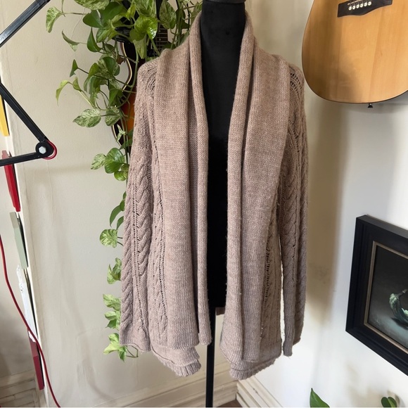 Banana Republic Wool Alpaca Blend Cable Cardigan - Size Large - Picture 1 of 6